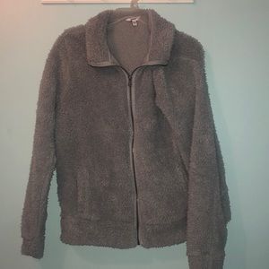 Sonoma Grey/Blue Fuzzy Coat